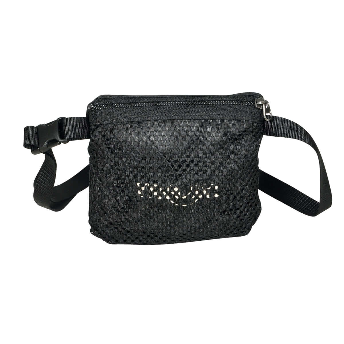 View of Tatonka superlight backpack shown folded into the integrated belt bag  - Black