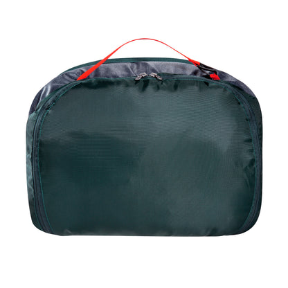 Back view of Tatonka Duffel Roller packed down into lid compartment