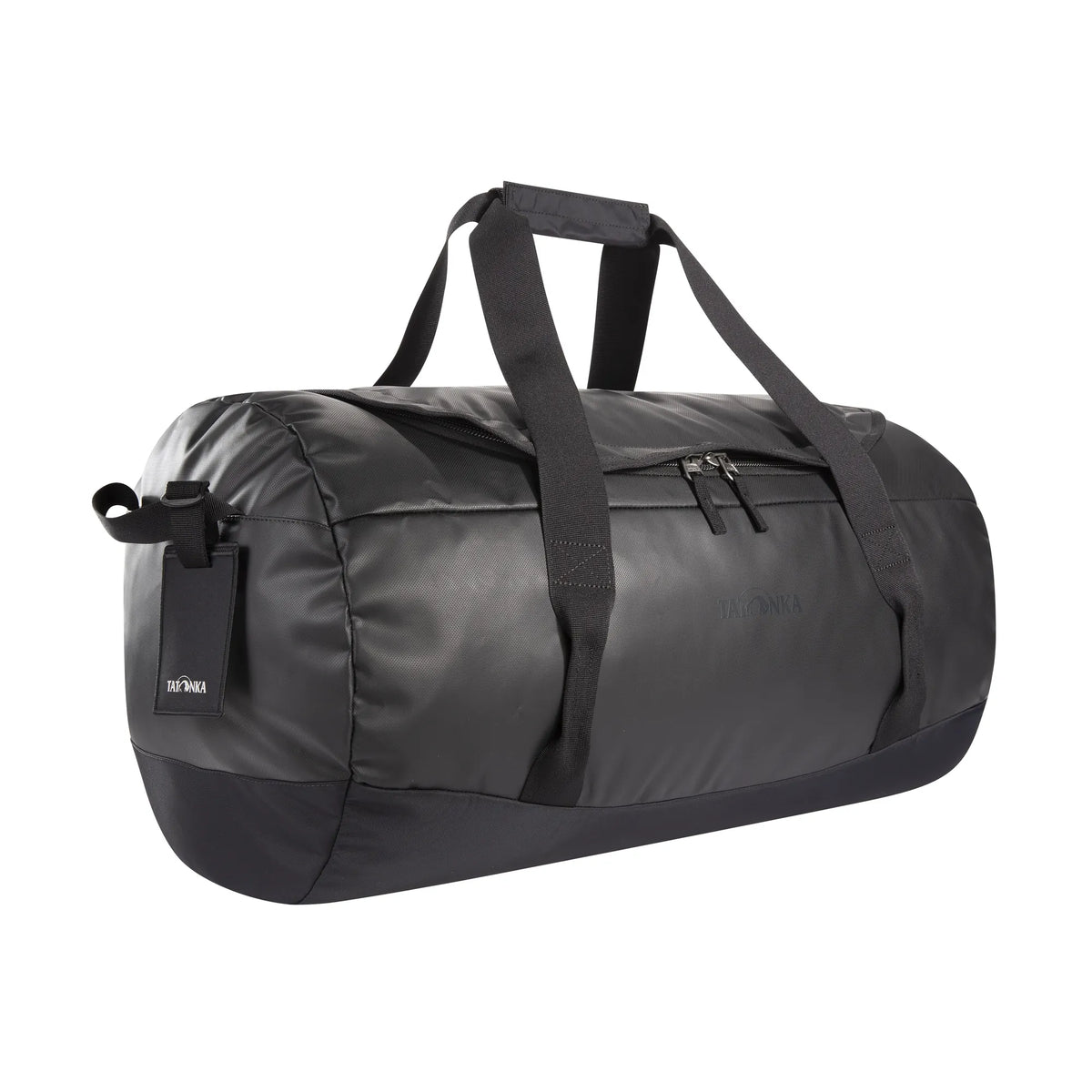 Front three-quarter view of the Tatonka Basic Barrel 65 L in matte black | TADI.6981.408