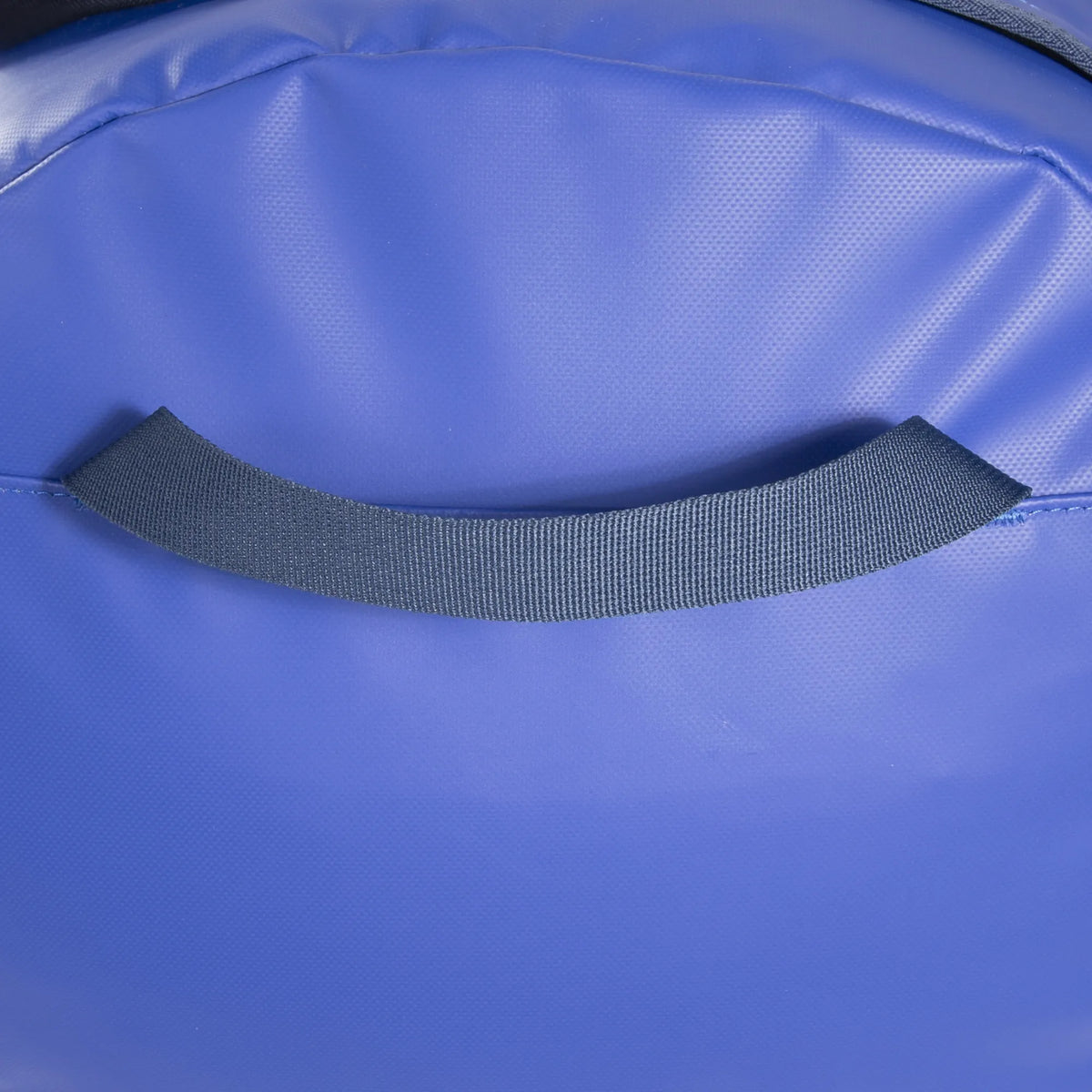Close-up of the end handle of the Tatonka Basic Barrel 65 L in matte blue | TADI.6981.410