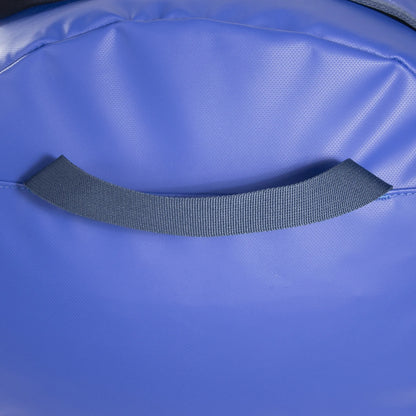 Close-up of the end handle of the Tatonka Basic Barrel 65 L in matte blue | TADI.6981.410
