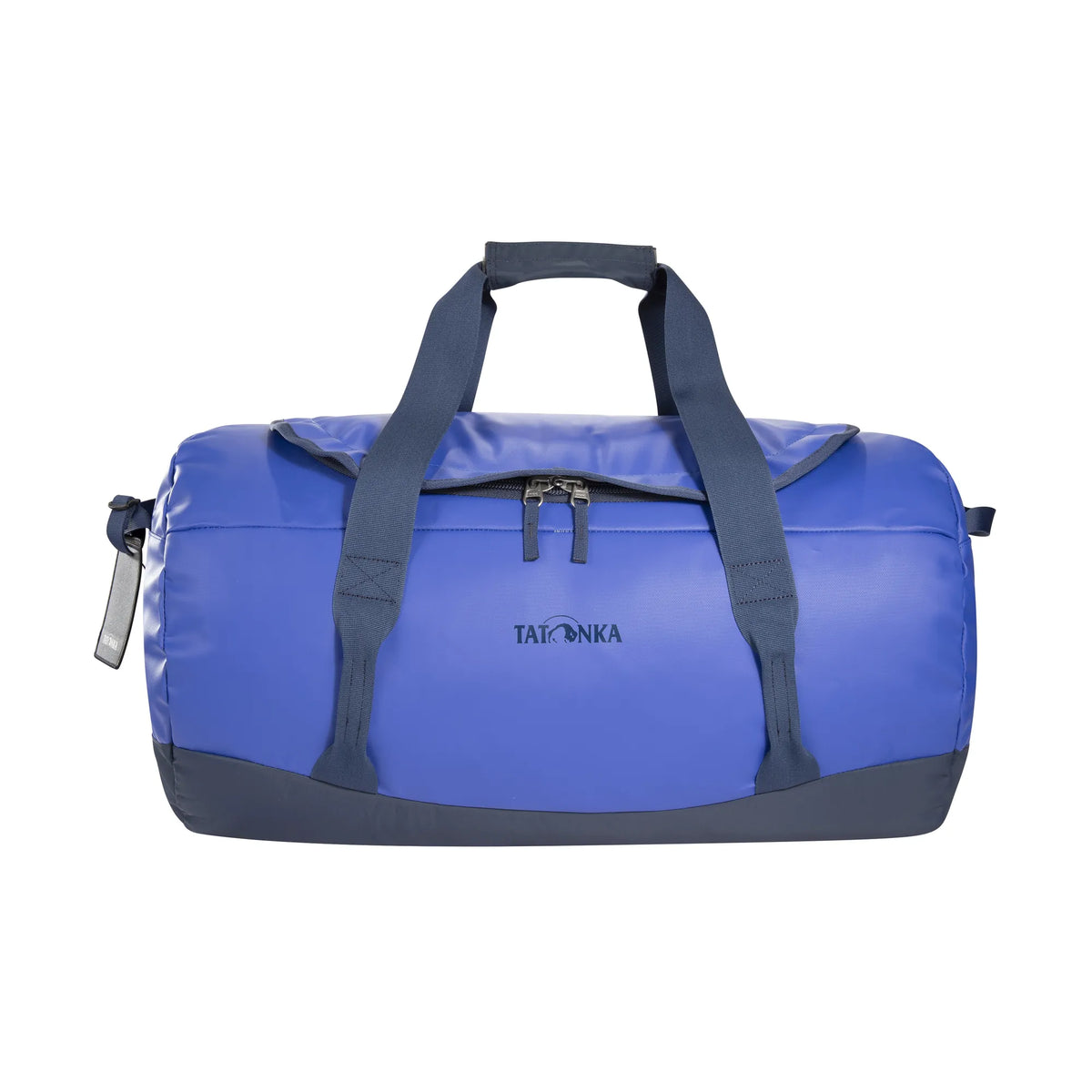 Front view of the Tatonka Basic Barrel 65 L in matte blue | TADI.6981.410